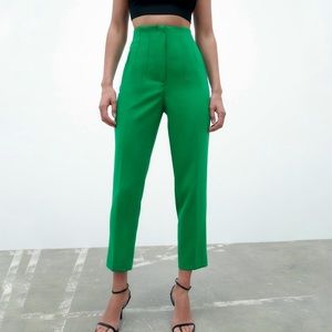 Zara High Waisted Slim Ankle Pant